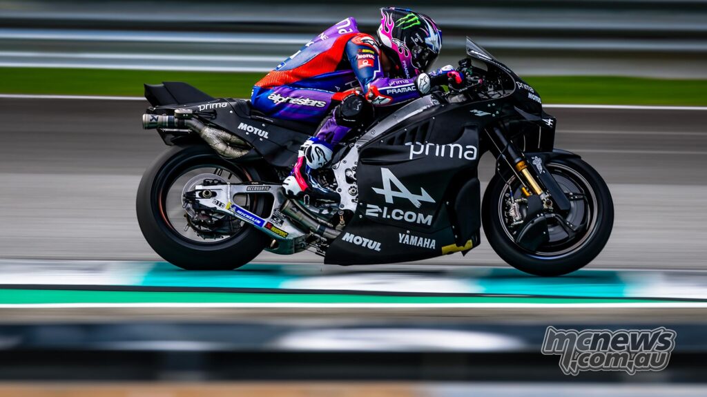 Jack Miller riding the Prima Pramac Yamaha YZR-M1 at Sepang MotoGP testing.