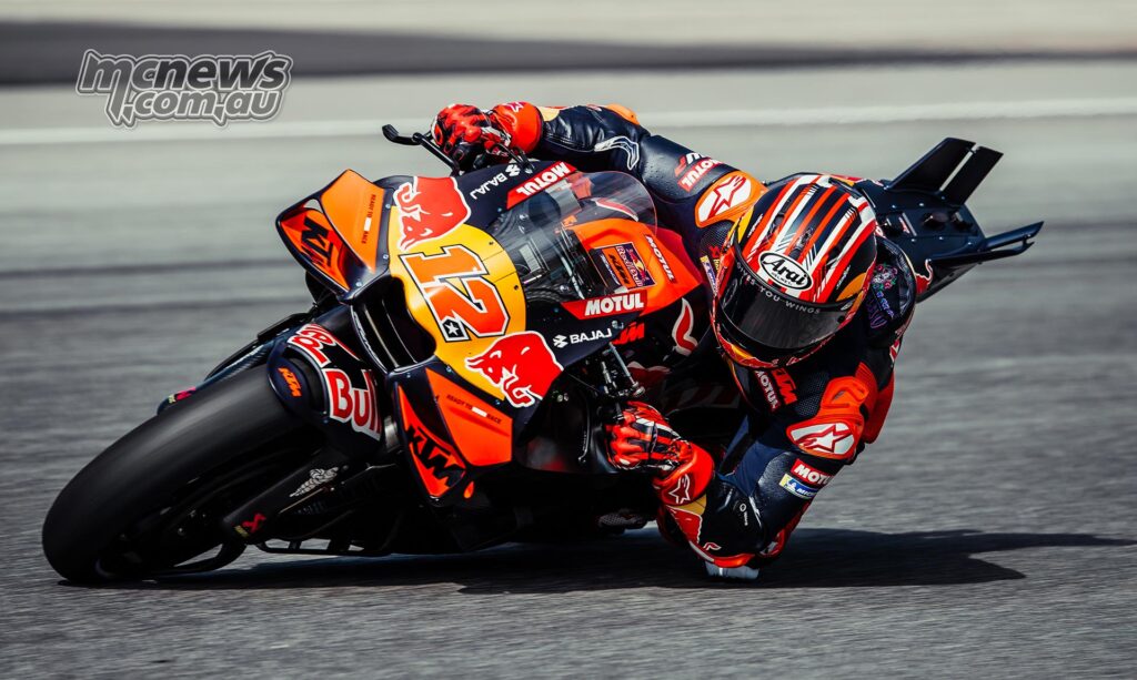 Maverick Viñales riding the Red Bull KTM Tech3 bike at Sepang MotoGP testing