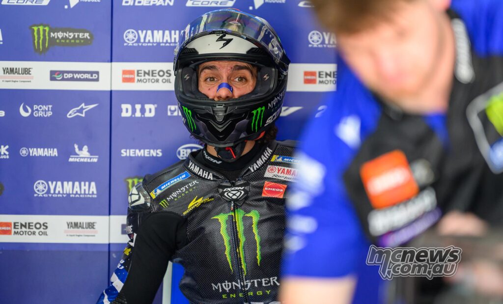 Alex Rins riding the Yamaha YZR-M1 during the 2026 Sepang MotoGP Test.