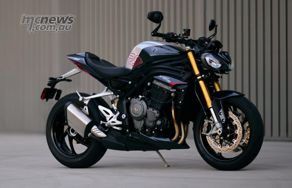 The 2026 Triumph Speed Triple RS 1200 is available from $31,490 ride-away but this colour scheme (two-tone) demands a $700 premium