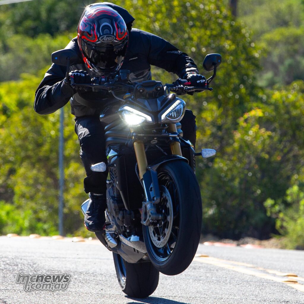 The Speed Triple RS 1200 sits on the European extreme end of the segment