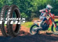 The new reversible hard-soft Dunlop Geomax AT82 rear tyre