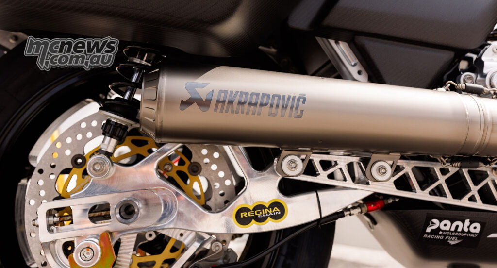 Akrapovic provides the exhaust on the Bagger World Cup bikes