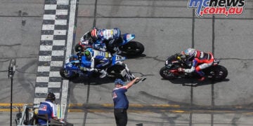 Yamaha BLU CRU Estenson Racing's Sam Drane won Twins Cup Race 2 by just 0.010 of a second - Image by Brian J. Nelson
