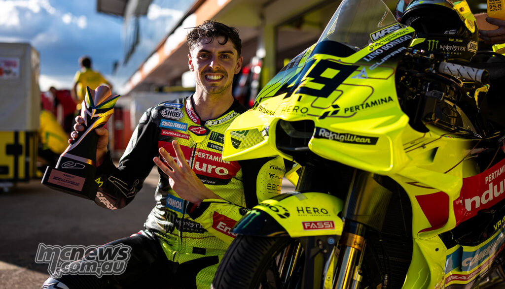 Fabio Di Giannantonio during the 2026 MotoGP round in Brazil.