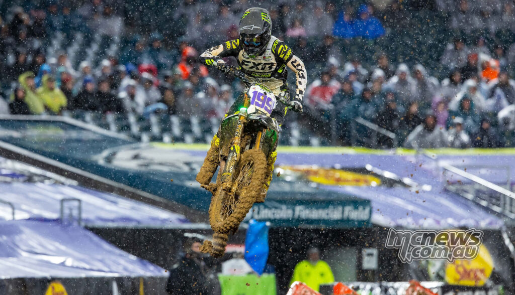 Deacon Denno Triumph riding at Philadelphia SMX Next race