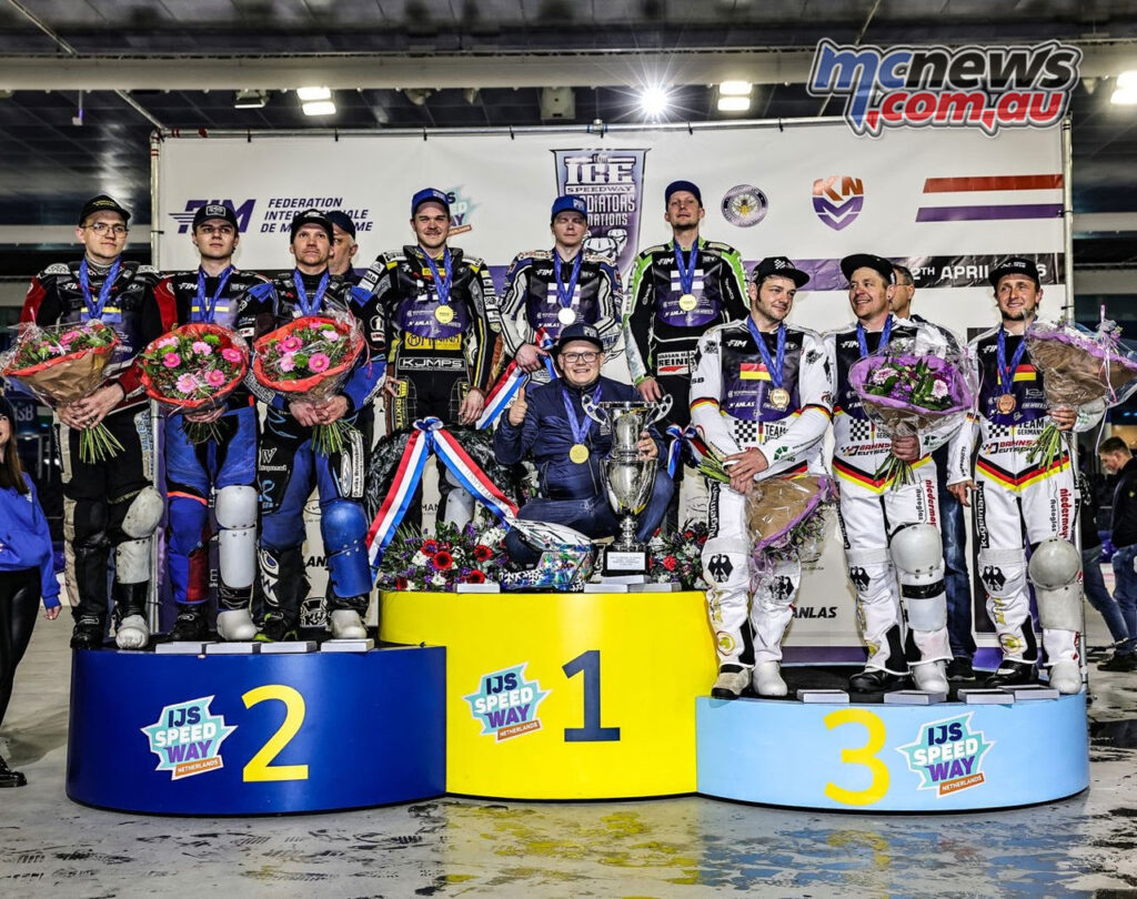 2026 FIM Ice Speedway of Nations Podium, Heerenveen - Image by Good-Shoot
