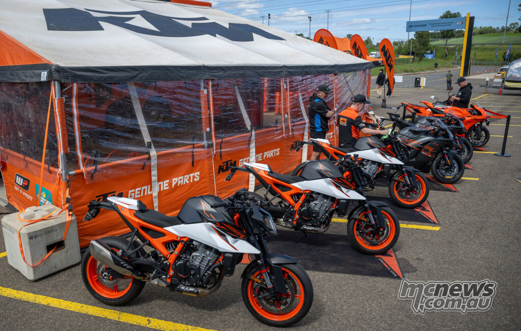 2026 KTM 990 Duke R and KTM 990 RCR at Sydney Motorsport Park