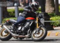 2026 Kawasaki Z900RS SE being ridden through a corner during MCNews road test