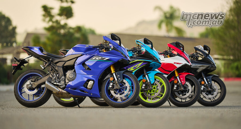 Side detail of the 2026 Yamaha YZF-R7 highlighting frame and chassis components