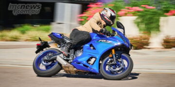 2026 Yamaha YZF-R7 in action during a road test in California