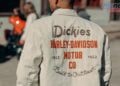 Model wearing Dickies x Harley-Davidson Quilted Lined Eisenhower Jacket from the Built to Outlast collection.