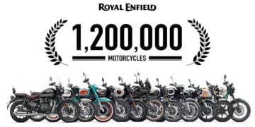 Royal Enfield corporate image illustrating FY2025-26 global sales milestone