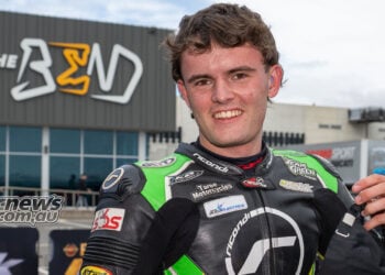 Hayden Nelson wins after warm-up lap chaos at The Bend