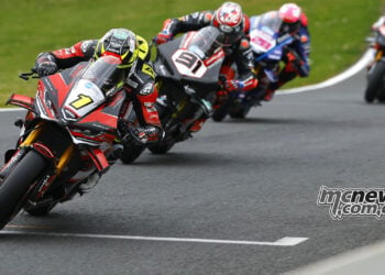 Kyle Ryde leads Leon Haslam, Bradley Ray and Scott Redding in British Superbike at Oulton Park.