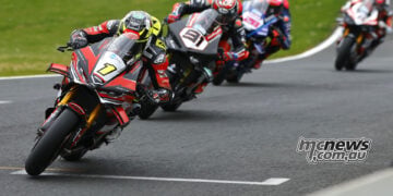 Kyle Ryde leads Leon Haslam, Bradley Ray and Scott Redding in British Superbike at Oulton Park.