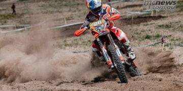 Josep Garcia blasting through sand on his KTM at the 2026 EnduroGP of Finland
