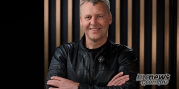 Josef Honeder, newly appointed Head of Development at BMW Motorrad, pictured in a black leather jacket in an official BMW Motorrad portrait.