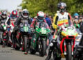 Riders and Sportbike TT machines line up before the start of the 2026 Carole Nash Sportbike TT.