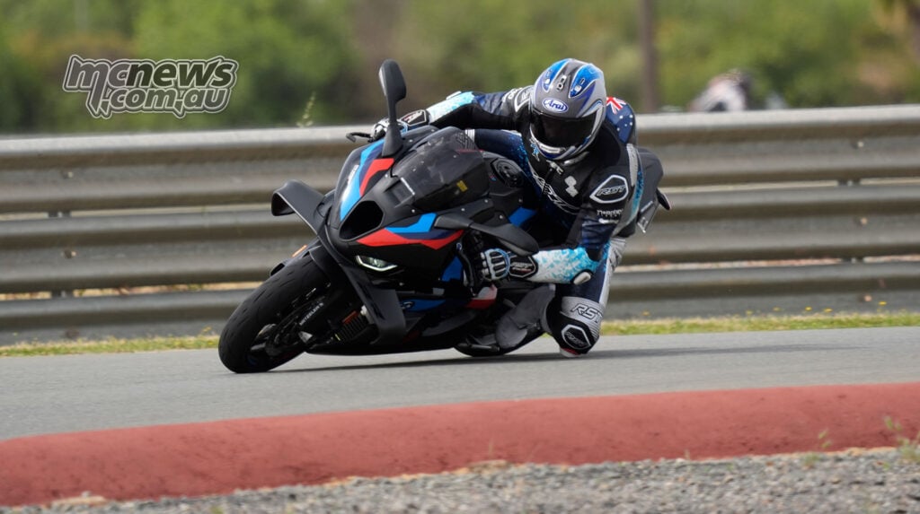 BMW superbike cornering on Metzeler Sportec 01 RS track tyres