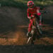 Rider on 2027 Ducati Desmo250 MX driving through rough motocross track
