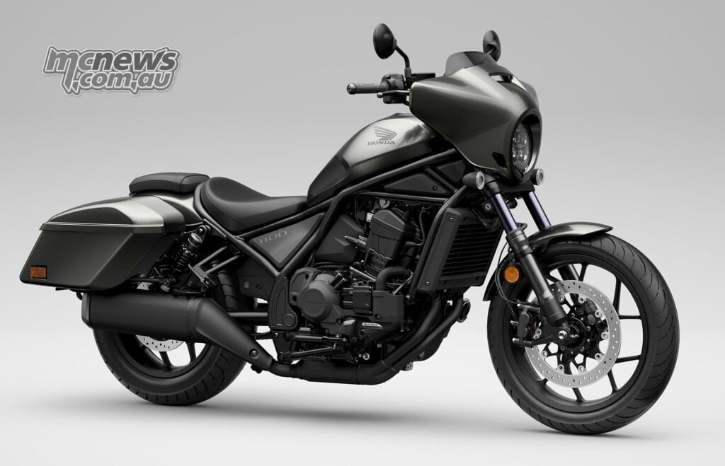 2025 Honda CMX1100 DCT Tour front three-quarter studio view