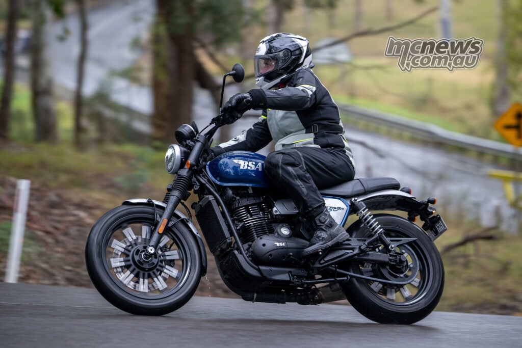 Trev riding an Oxford Blue BSA Bantam 350