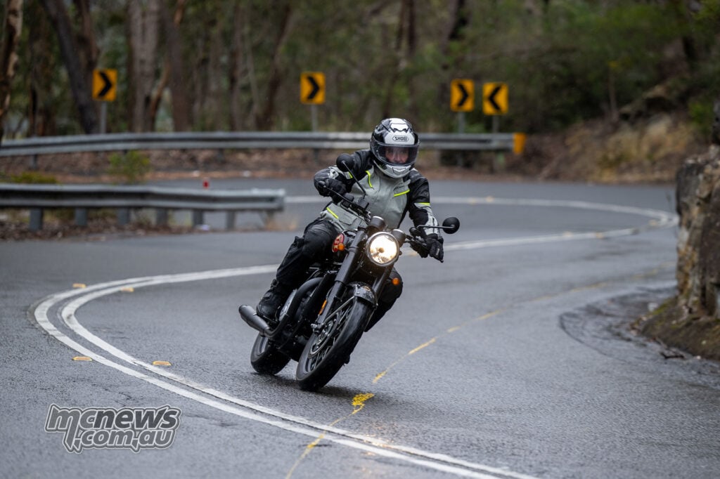 Trev riding the BSA Gold Star 650 during the Australian launch