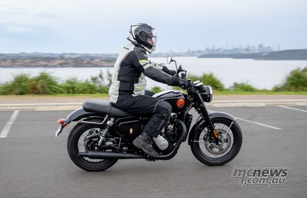 Trev riding a black BSA Gold Star 650