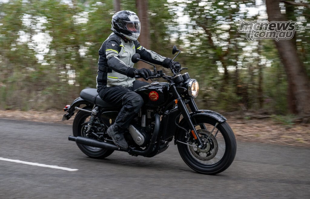 Trev cornering on a black BSA Gold Star 650