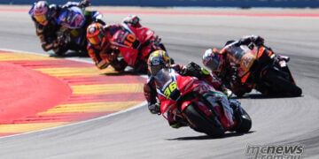 Sparks fly as Marquez wins Aragon and blows MotoGP title fight open