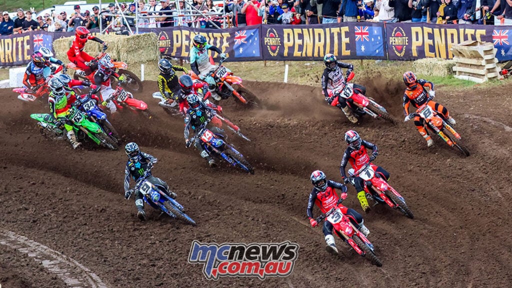 Alex Larwood survived a dramatic opening-moto crash to secure the MX2 Championship by seven points at Queensland Moto Park, while Hayden Draper wrapped up MX3 and Lachlan Turner completed a perfect MXW season. Aaron Tanti won the MX1 finale, Seth Morrow extended his winning streak and the MX65 Futures and veterans’ titles were also decided.