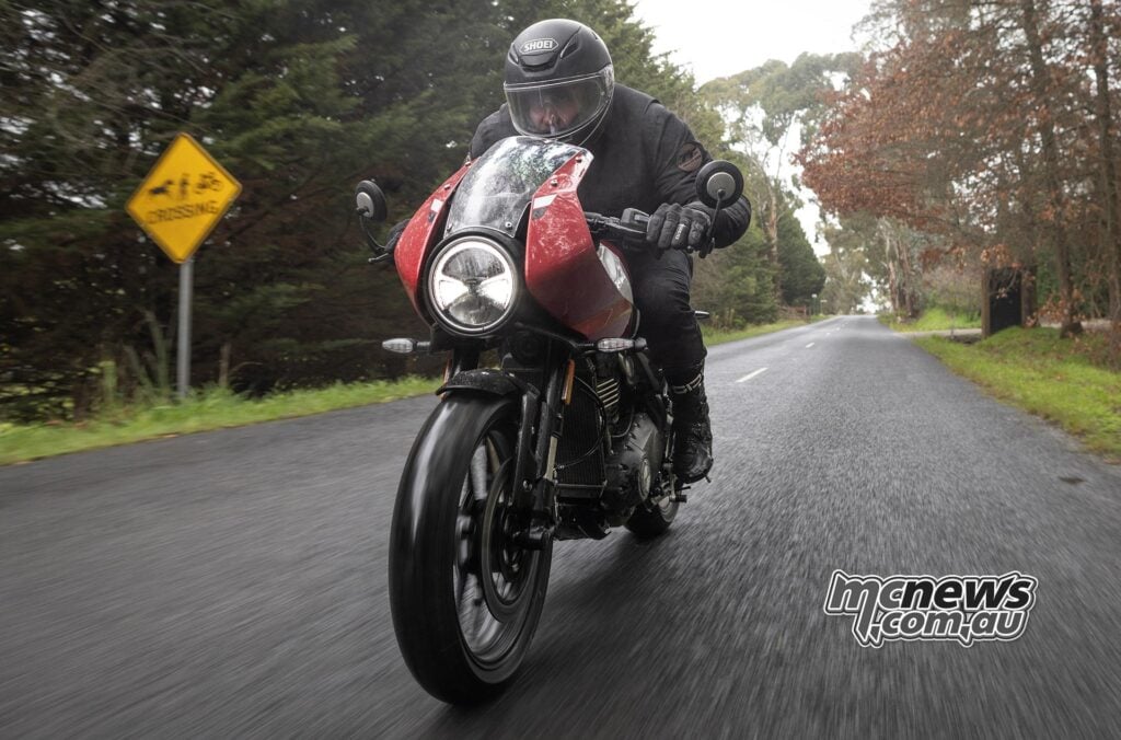 Suspension adjustment on both Tracker and Thruxton 400 is limited to preload at the shock