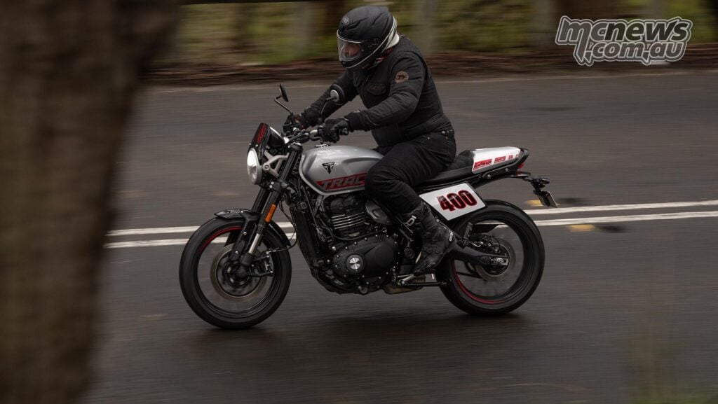 The Tracker 400 was actually the quicker steerer of the two, talking small differences