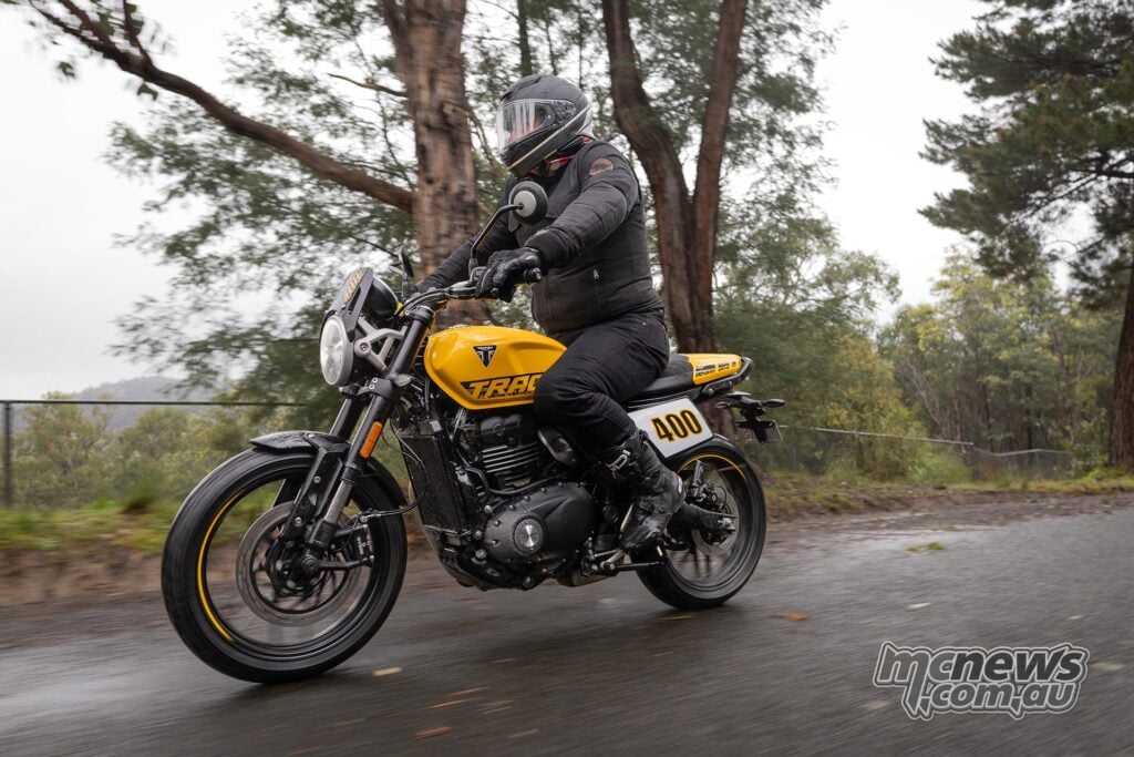 The Tracker 400 receives the number board and more upright seating position