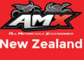 AMX New Zealand launch graphic featuring the AMX logo on a red background