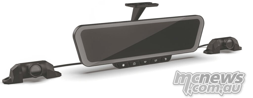 Honda Front and Rear View Digital Mirror accessory with display and two external cameras