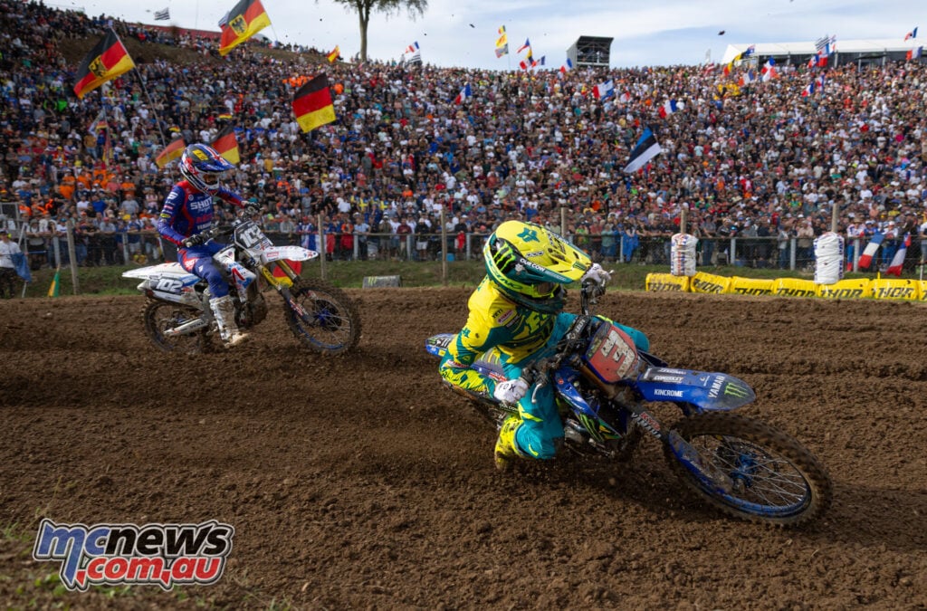 Aaron Tanti racing his Yamaha for Australia at the 2026 Motocross of Nations