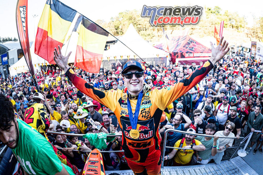Lucas Coenen representing Belgium at the 2026 Motocross of Nations in Ernée.
