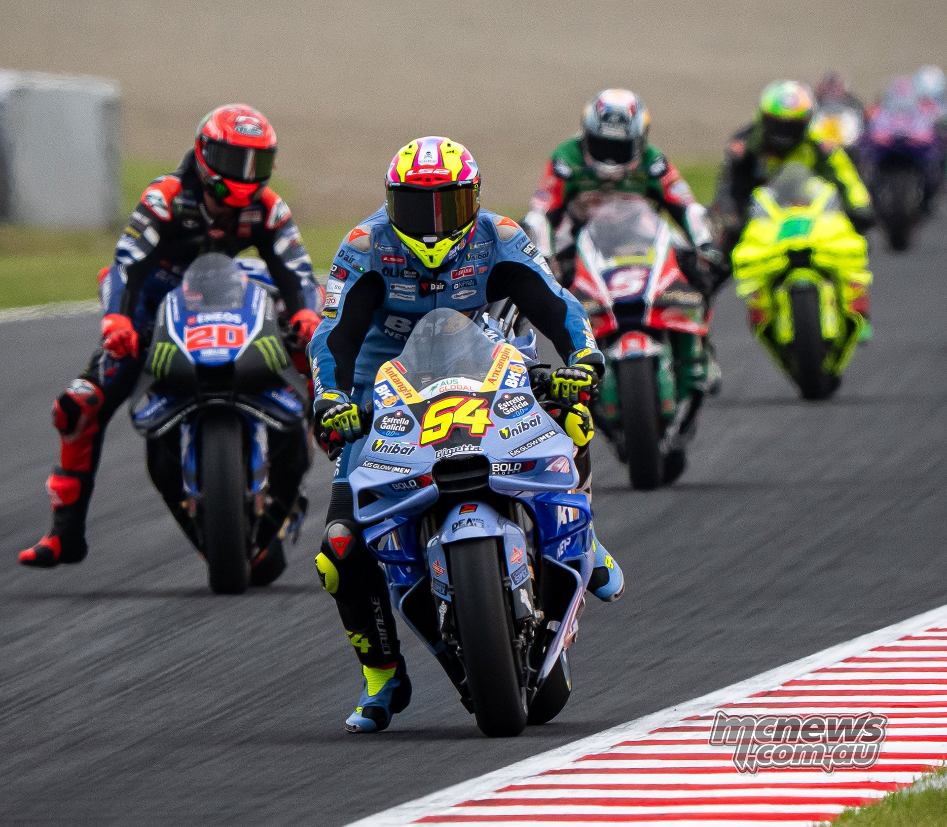 Fermin Aldeguer Fabio Quartararo and Johann Zarco racing at Motegi