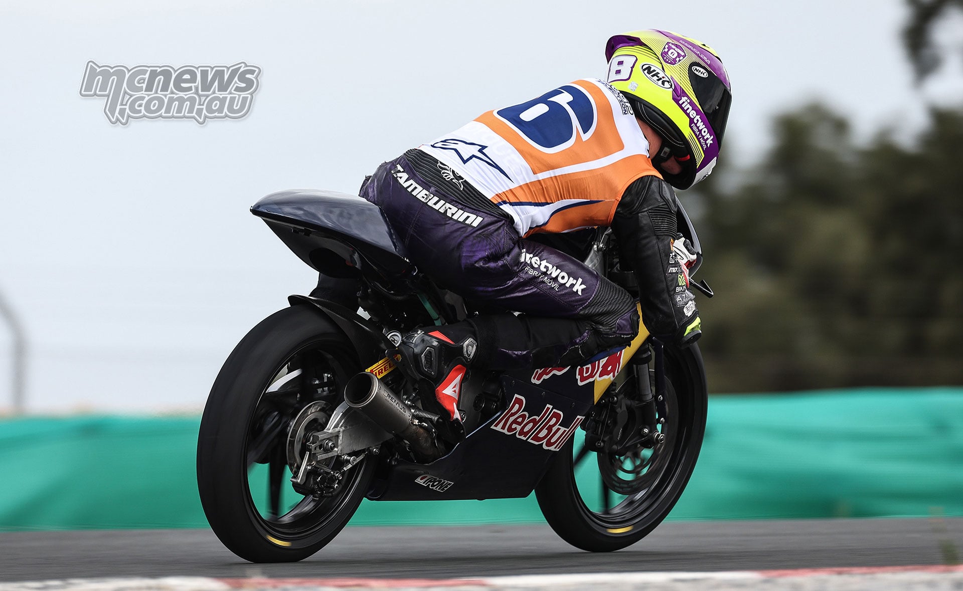 Mathias Tamburini riding a Red Bull KTM race bike at the Guadix selection circuit