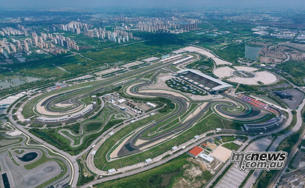 Aerial view of Shanghai International Circuit in China, venue for the 2027 WorldSBK season finale.