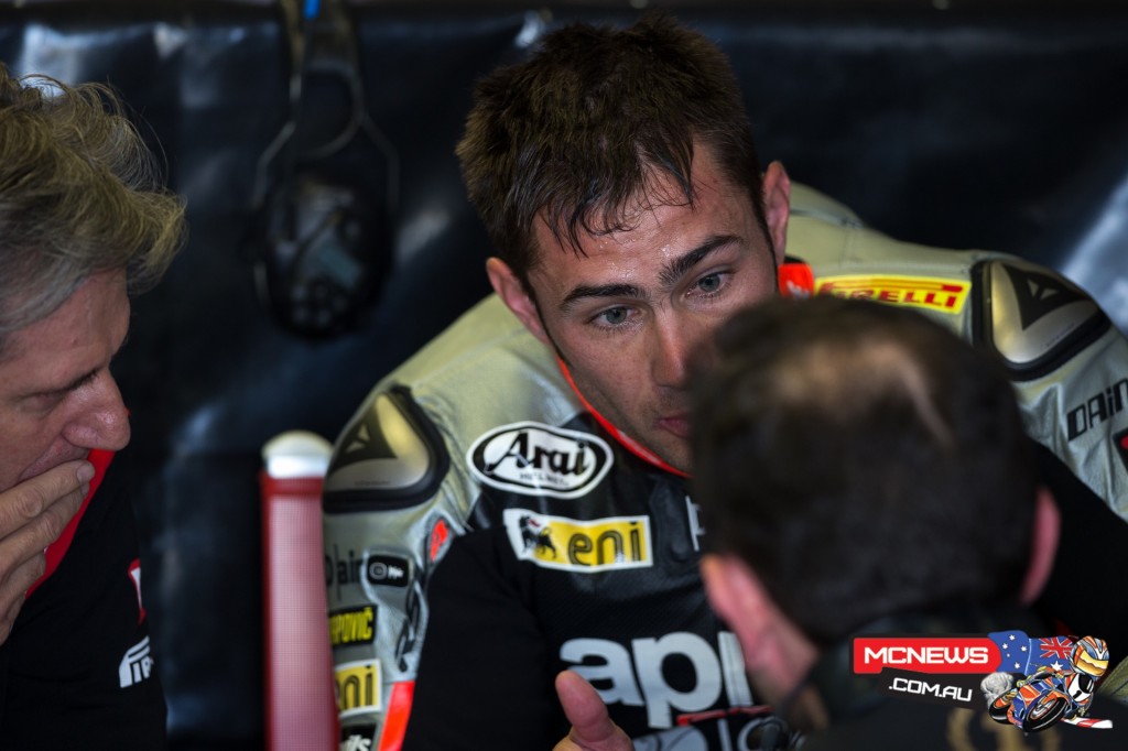 Leon Haslam set the pace under cloudy skies at Phillip Island this morning in FP3 for the World Superbike season opener here at the picturesque 4.45km seaside circuit.